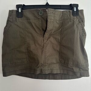 Olive Green Mini Skirt